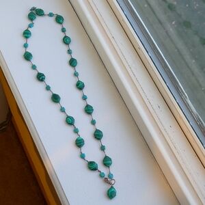 Harmony Scott Turquoise And Malachite Lariat